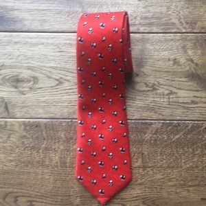 New in box 100% Silk Red Tie with Pandas
